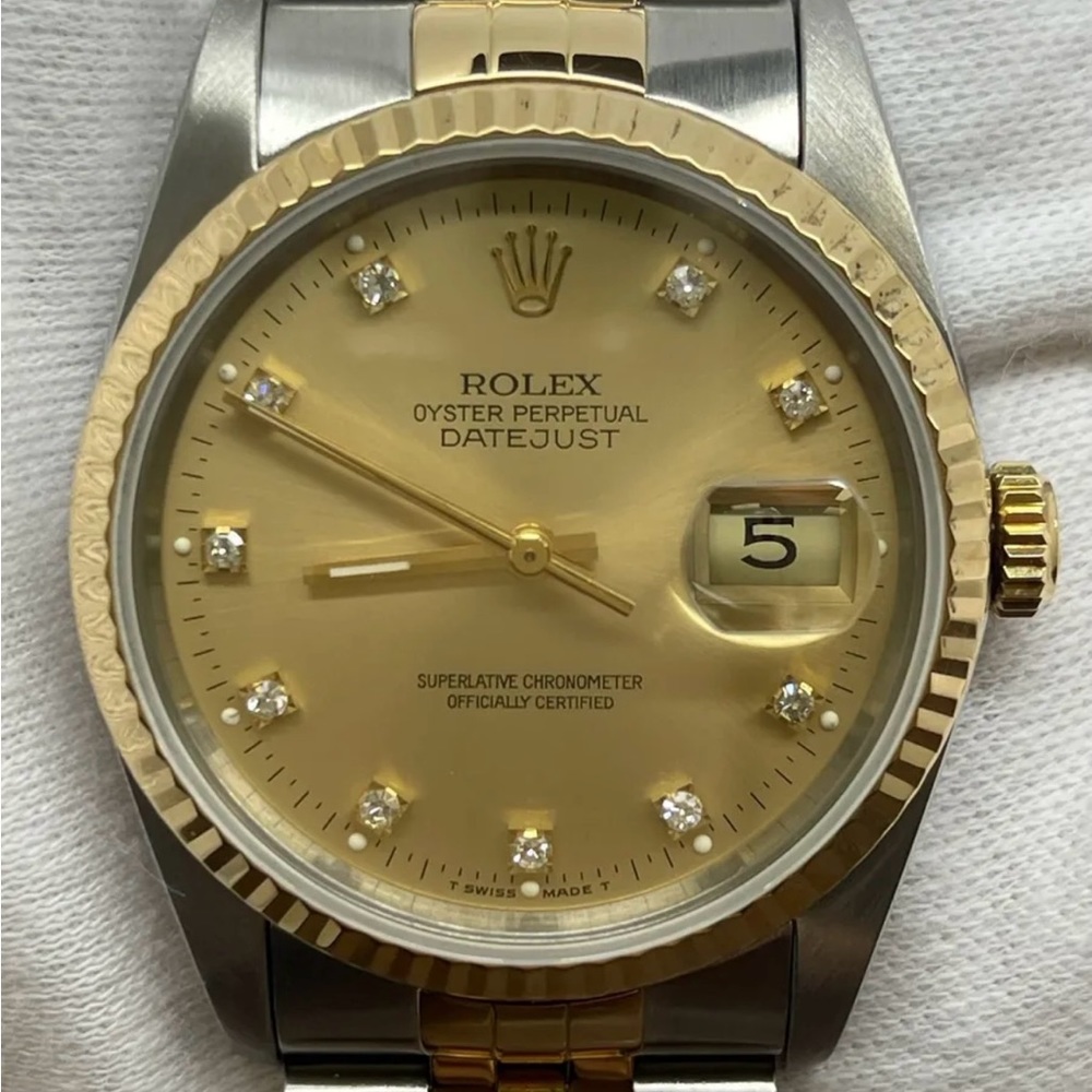 Datejust 36mm champagne diamond dial
